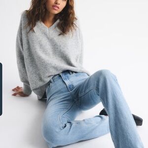 Abercrombie & fitch Light Blue women jean ultra High Rise the 90’s straight